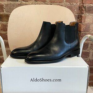 Black Aldo Leather Chelsea Boots US Mens Size 8